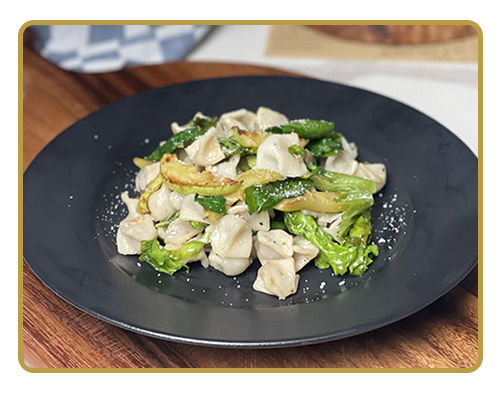 Dry Age Bundle Ravioli with Zucchini