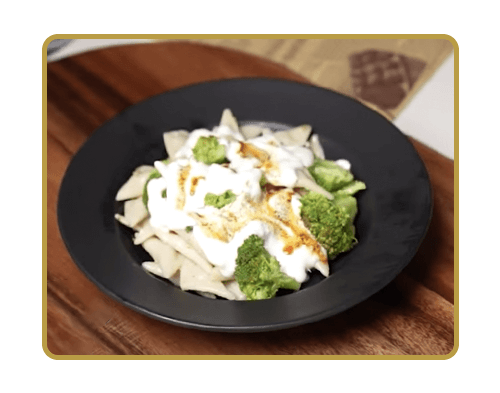 Eren Triangle Ravioli with Broccoli and Garlic